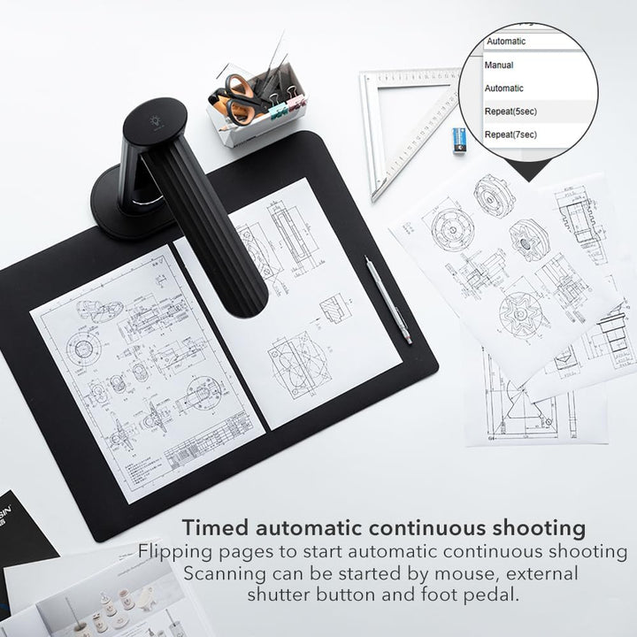 K2 Dokumentenscanner 23 MP: Automatisches Flachrechnen bis zum A3-Format Buchscanner OCR in Echtzeit