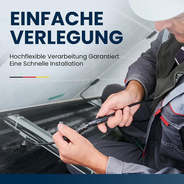 ANFIL® 20m Solarkabel 4mm² [TÜV SÜD geprüft & UV-beständig] – PV Kabel 4mm² für Solaranlagen (Erdv