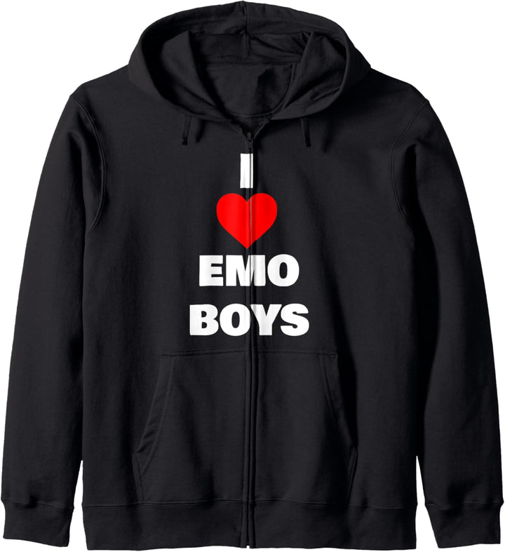 I Love Emo Boys Kapuzenjacke