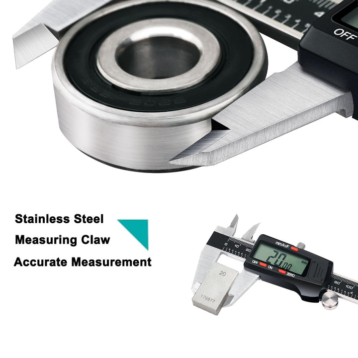 Kynup Messschieber Digital, 150mm / 6-Zoll Digitale Schieblehre Messgerät mit grossem LCD-Display fü