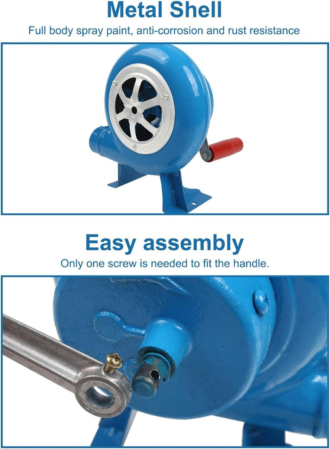 Handkurbel-Schmiede-Gebläse, Eisengetriebe, Popcorn-Ventilator, manueller Ventilator, manuelles Gril
