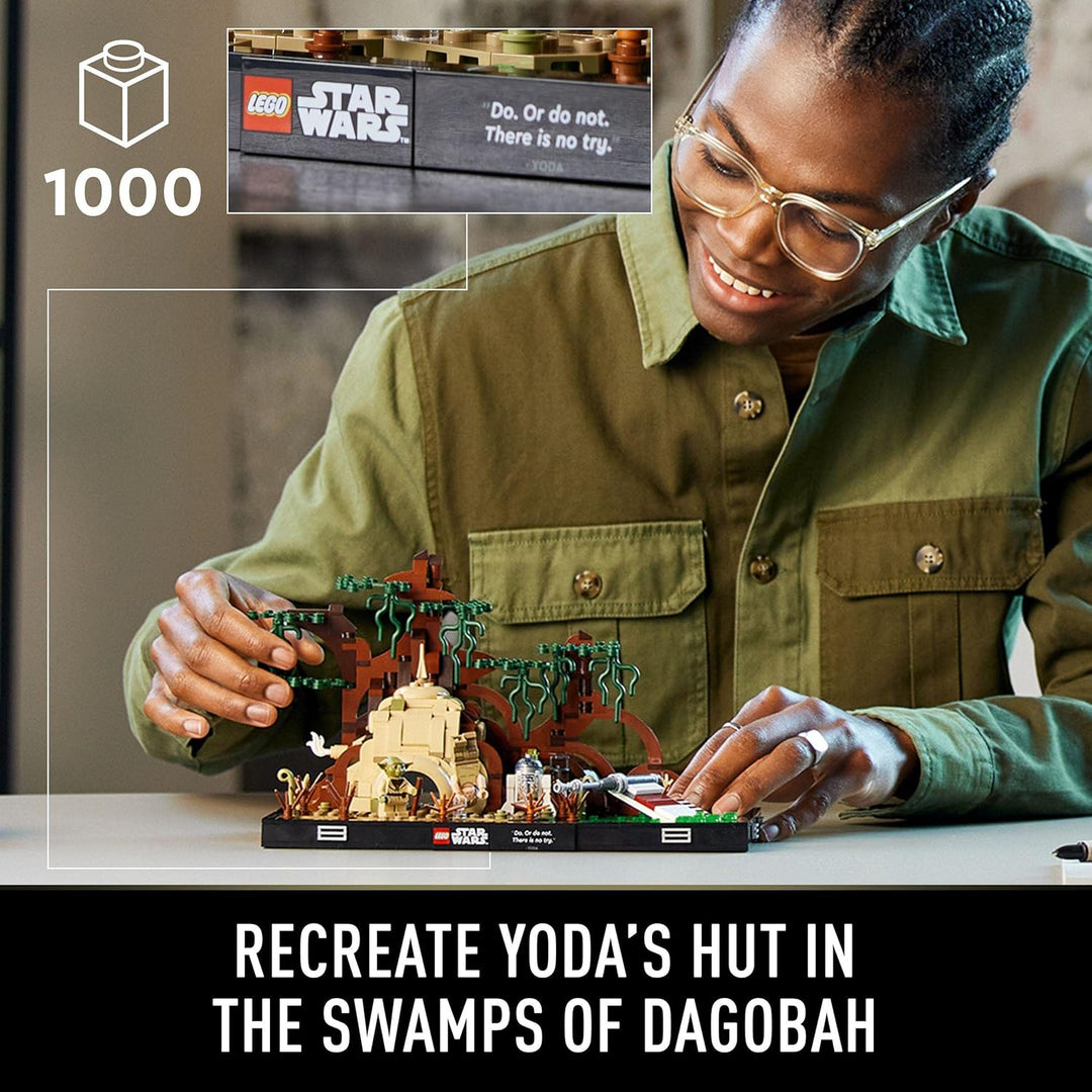 LEGO 75330 Star Wars Dagobah Jedi Training Diorama Set für Erwachsene, mit Yoda, R2-D2 und Luke Skyw