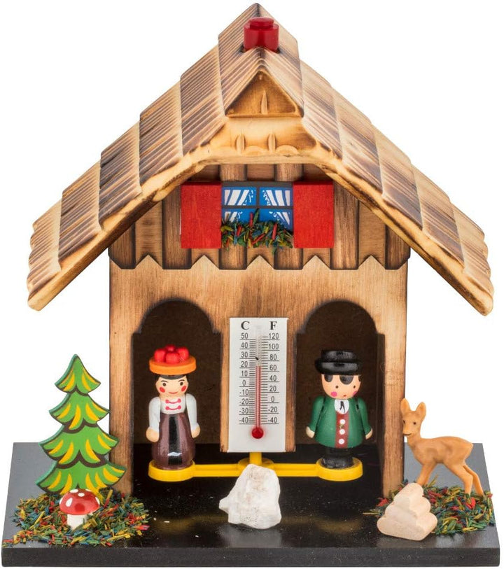 TFA Dostmann TFA Dostmann Analoges Wetterh‰uschen, 48.1503.08, Wetterhaus aus Echtholz, zur Wettervo