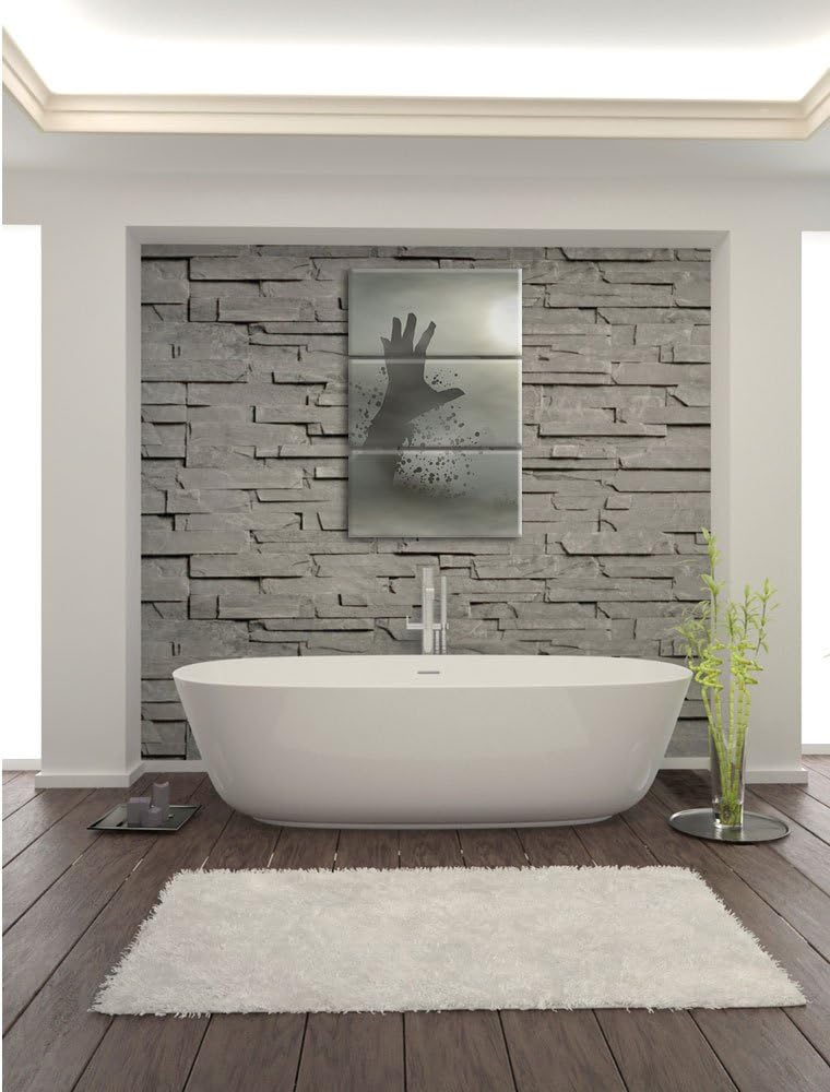 Pixxprint erwachender Zombie 3-Teiler Leinwandbild 120x80 Bild auf Leinwand