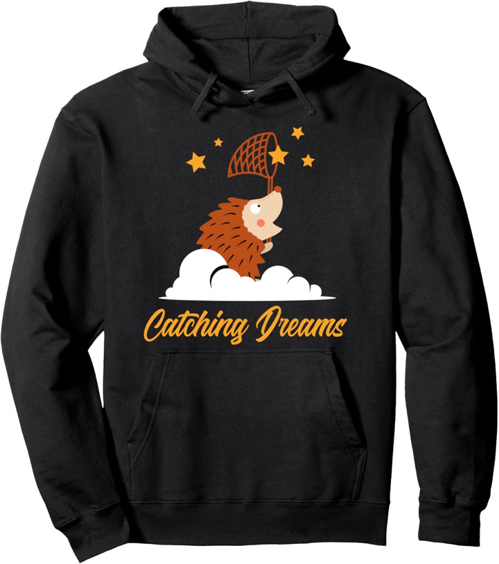 Träume Fangen Kleiner Süsser Igel Wolken Traum Nagetier Pullover Hoodie
