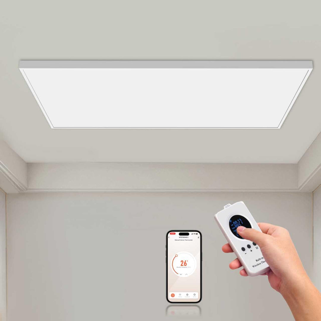Infrarotheizung Deckenmontage 1000 Watt, Infrarotheizung Wandmontage mit Thermostat Und WIFI, 1-3 Mi