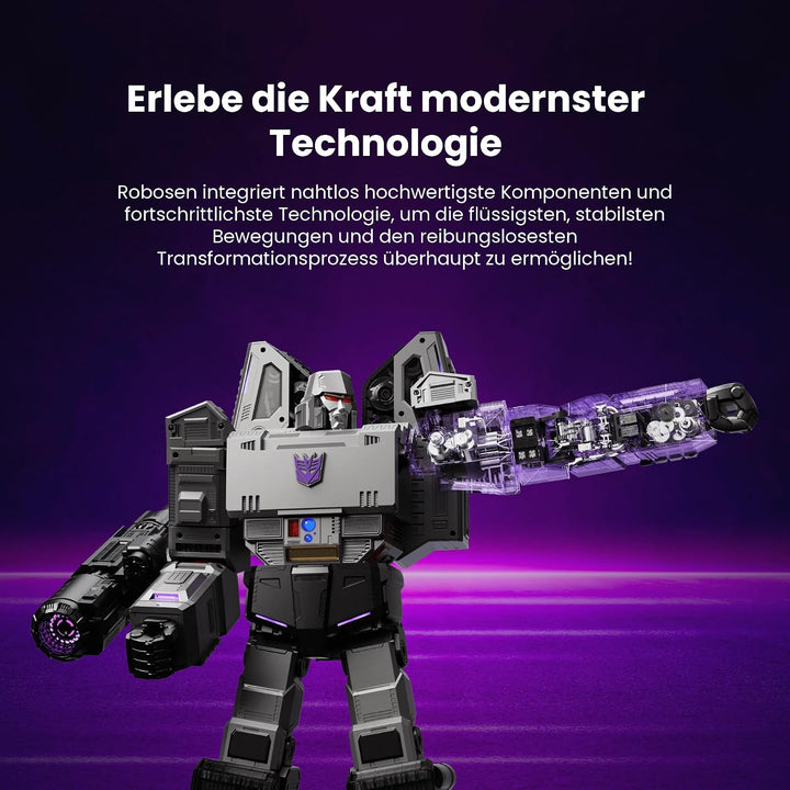 Robosen Flagship Megatron Auto-Transforming Robot | Sprach- &amp; App-Steuerung | Roboter- &amp; Panzer-Modu