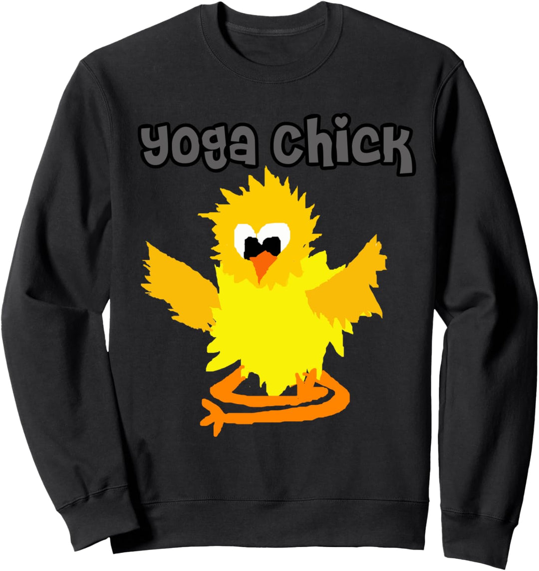 Smileteesfunny Lustiges Yoga Küken Huhn beim Yoga Lotus Sweatshirt