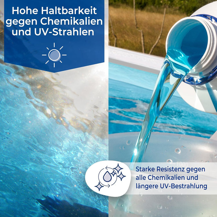 Gre FPROV610 - Poolfolie für ovale Pools, 610 x 375 x 120 cm (Länge x Breite x Höhe), blau, 610 x 37