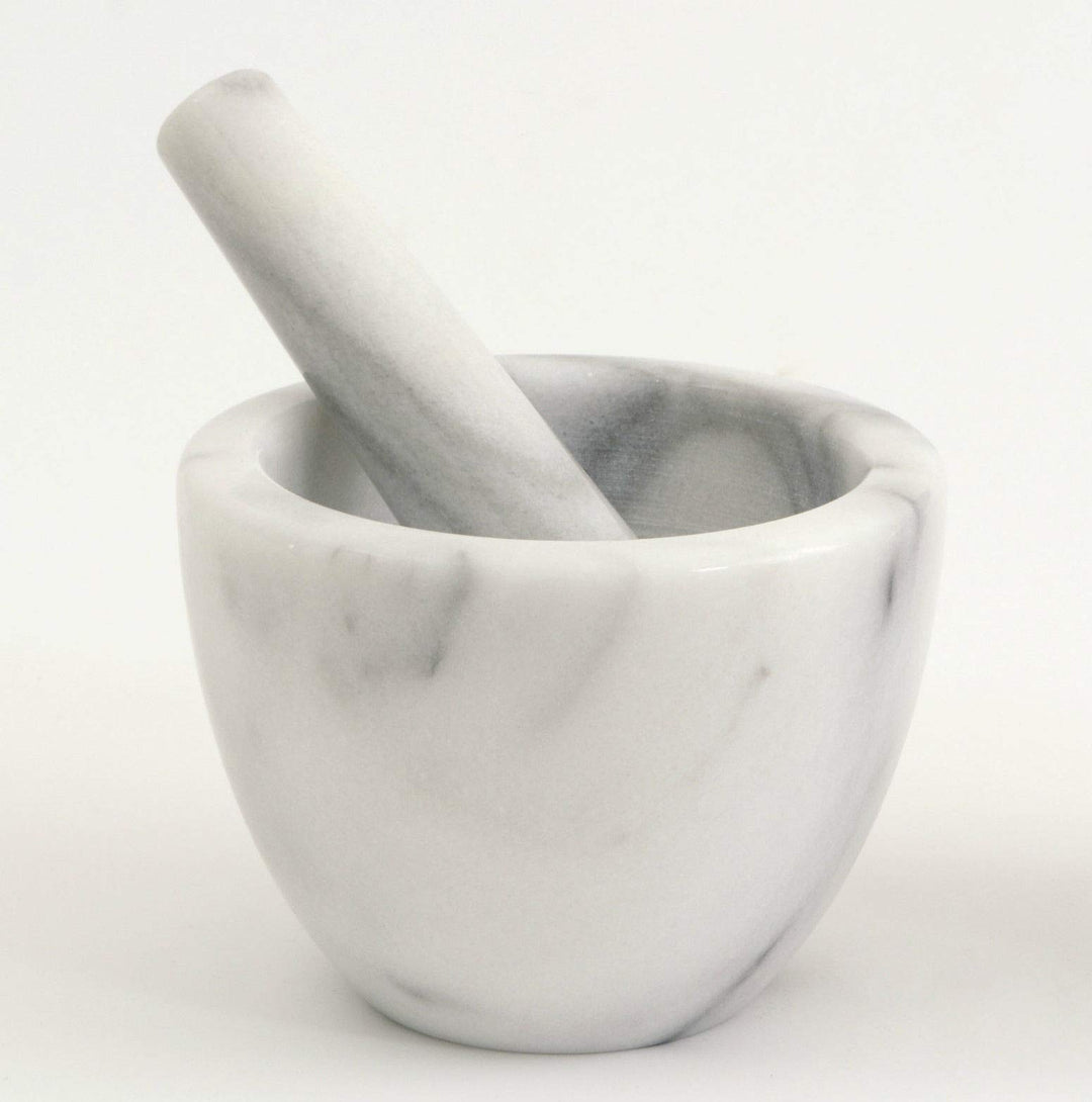 Mörser Marmor weiss Stössel Weiss Marble Mortar Home Küche 12 x 12 cm