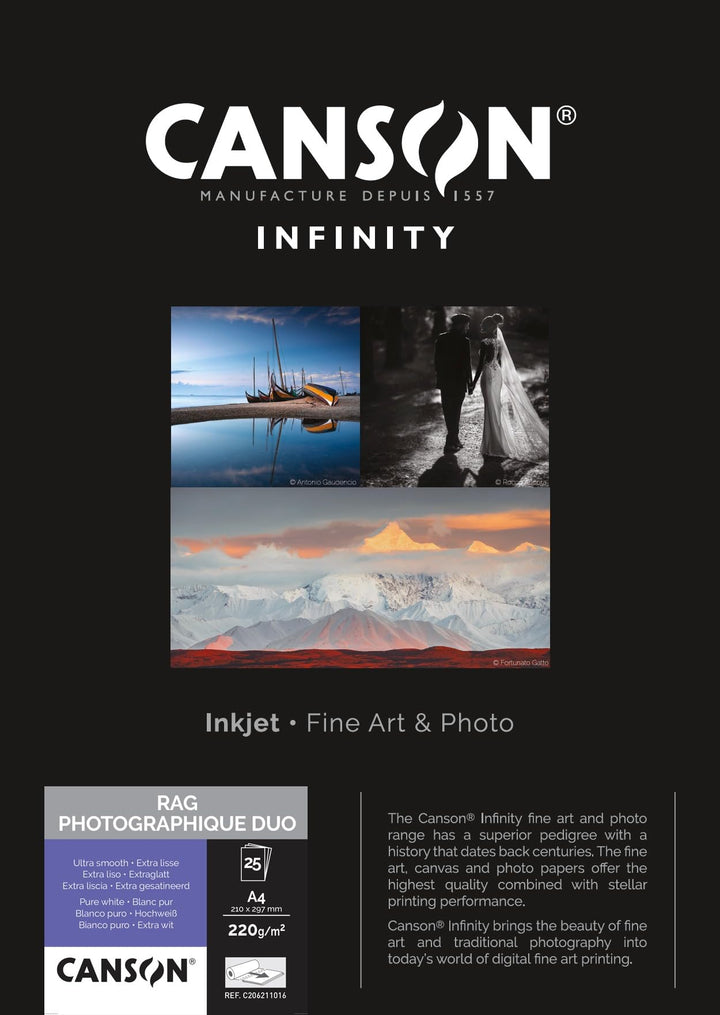 Canson 206211016 Rag Photographique Duo Box, A4, A4