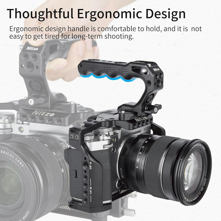 Nitze NATO TOP Handle,Mini Handle Grip mit NATO Clamp,Kamera Griff für Camera Cage, Universal Video