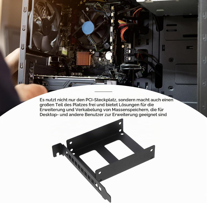 Angoily Ssd Halterung 2.5 Zoll Pci Slot Festplattenhalter Aluminiumlegierung Für Pc Interner Laufwer