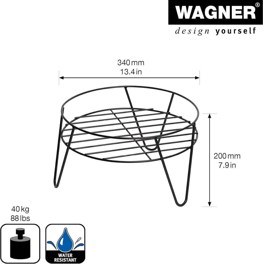 WAGNER Pflanzenständer - HAIRPIN STYLE - Ø 34 x 20 cm, für Aussenbereich + Innenbereich, Blumenständ