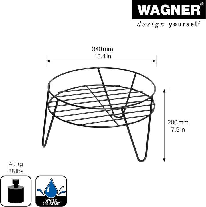 WAGNER Pflanzenständer - HAIRPIN STYLE - Ø 34 x 20 cm, für Aussenbereich + Innenbereich, Blumenständ