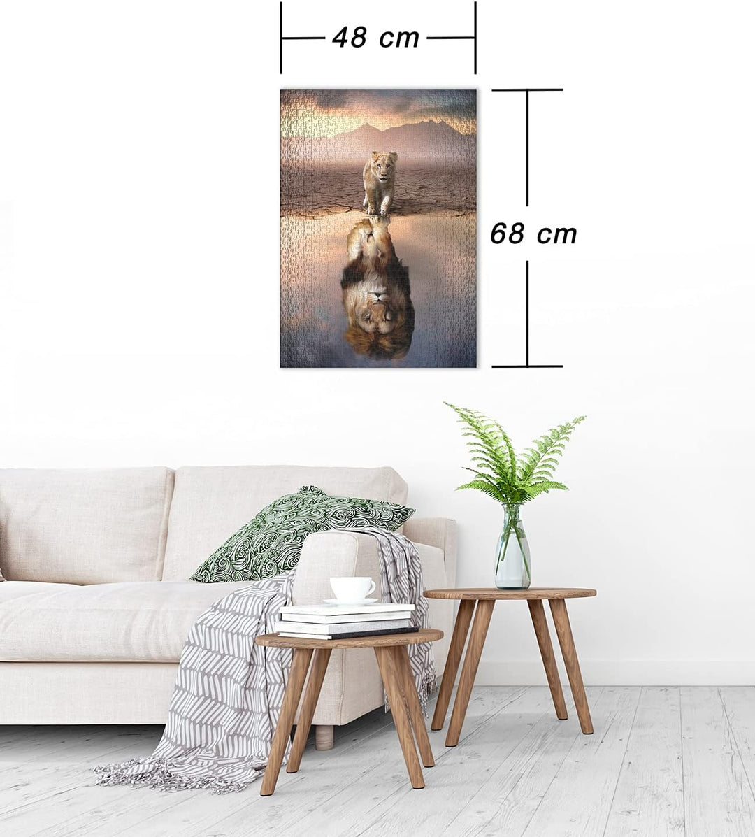 Ulmer Puzzleschmiede - Puzzle Spieglein, Spieglein“ - Visionäres 1000 Teile Puzzle mit kreativem Tie