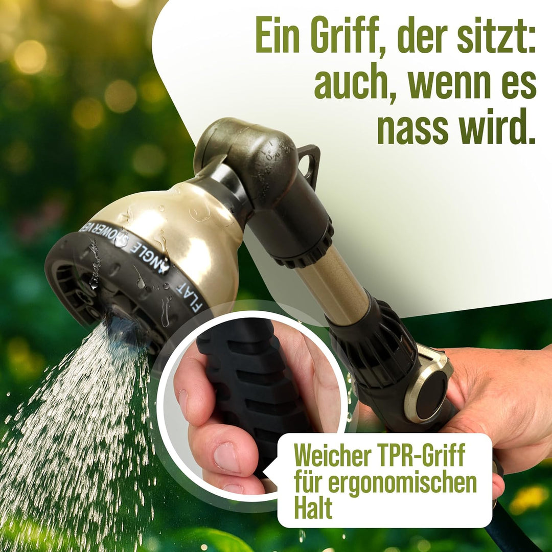rainfactory Giessstab für Garten [10 Sprühmodi] Wasser-Brausestab, langer Aluminium Comfort-Stab | G