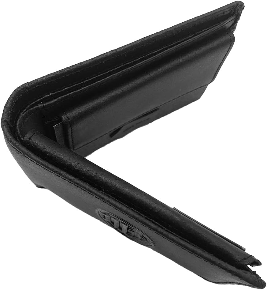 AC Milan 141801, Geldbörse aus Leder, offizielles Produkt für Herren, Schwarz, 125 x 95 x 30 mm