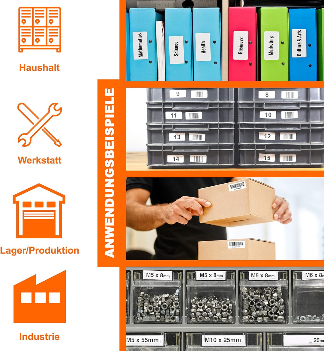 50 Etiketten kompatibel als Ersatz für Brother DK-11208 DK11208 für P-Touch QL1050 QL1060N QL500BW Q