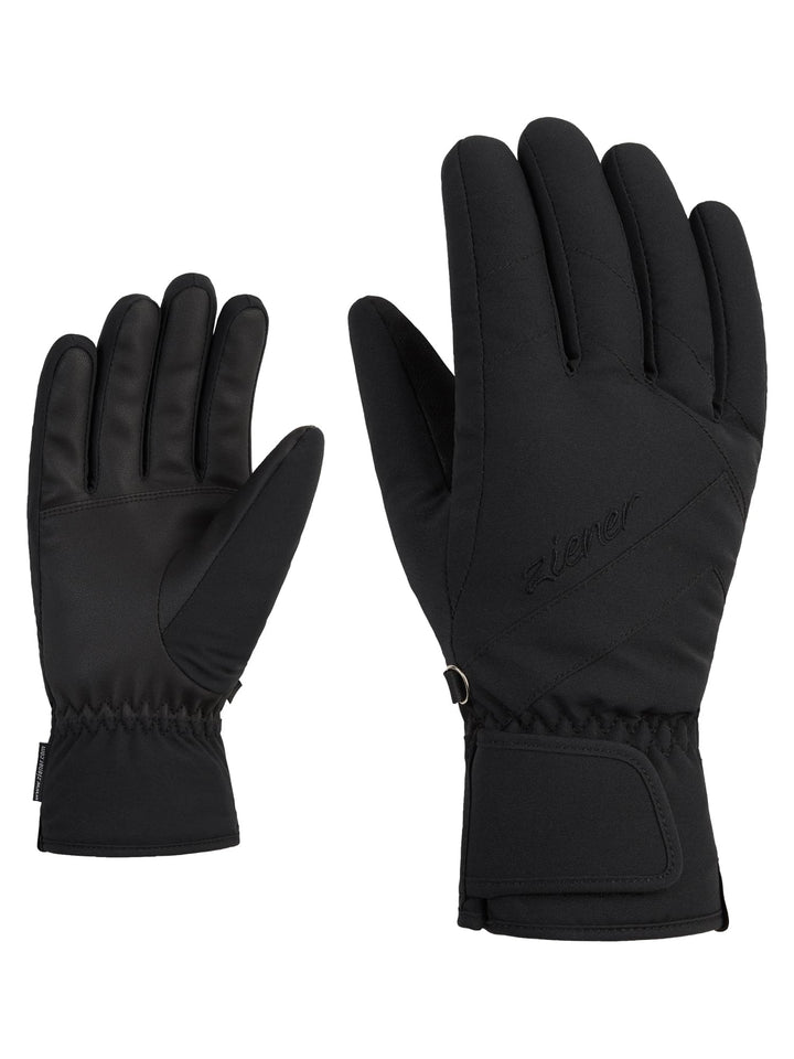 Ziener Damen Kaiti Ski-Handschuhe/Wintersport | wasserdicht, atmungsaktiv 7 Schwarz, 7 Schwarz