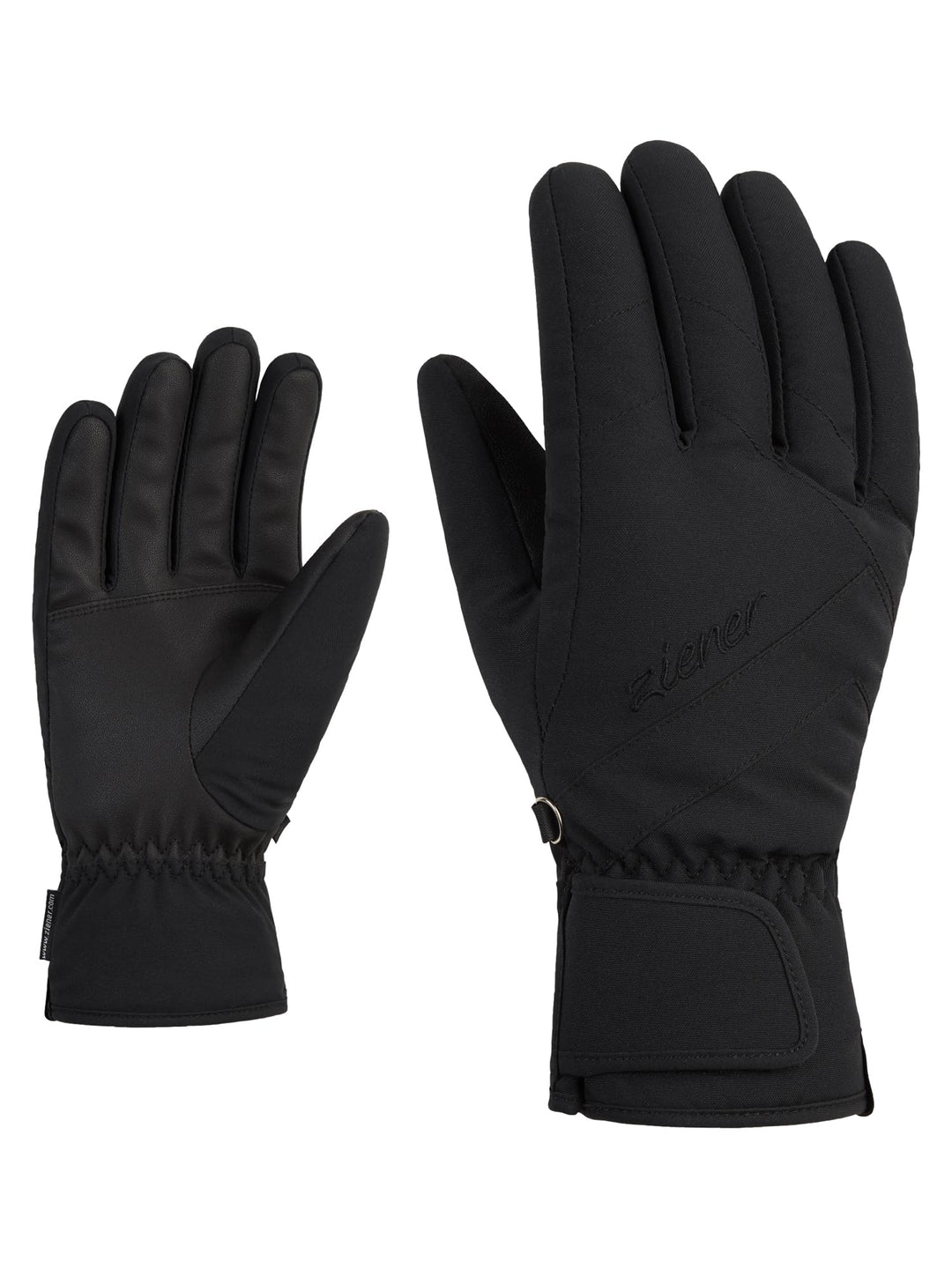 Ziener Damen Kaiti Ski-Handschuhe/Wintersport | wasserdicht, atmungsaktiv 7.5 Schwarz, 7.5 Schwarz