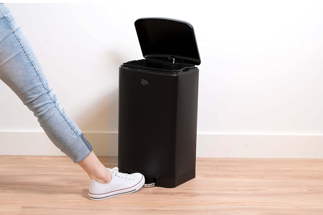 Dirt Devil Tretmülleimer 20L – Mülleimer Küche mit Soft Close – Abfalleimer aus Edelstahl – Herausne