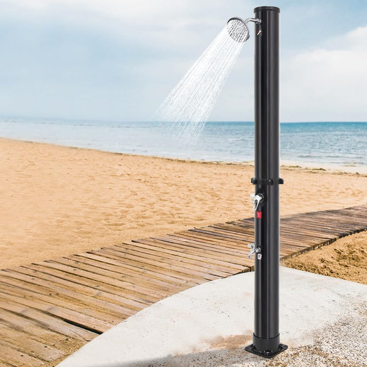 Kedia Gartendusche, Solar-Duschsäule, Aussendusche für Strand und Pool, Duschkopf um 180 ° drehbar (