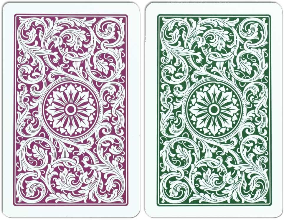 Copag Bridge Size Jumbo Index 1546 Spielkarten (grün Burgund Setup) Green/Burgundy 1 Set, Green/Burg