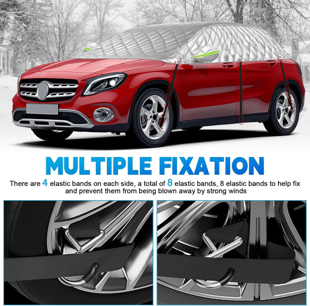 Halbgarage für Mercedes-Benz GLA 2014-2023, Halbe Autoabdeckung Winter Sommer, Abdeckplane Auto Schu