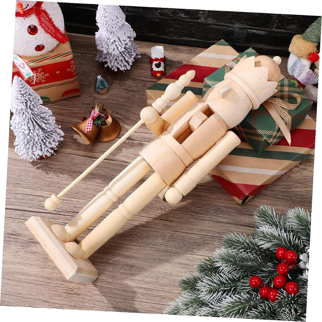 Garneck Selbstgemacht Nussknacker Holz Rohling 38cm Unbemalt Weihnachtsdeko Bastelset Für Kreative H