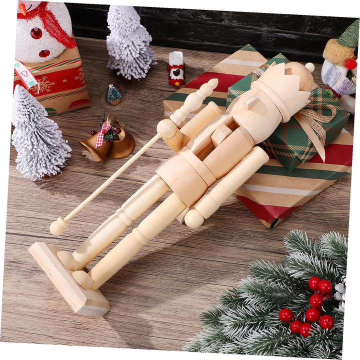 Garneck Selbstgemacht Nussknacker Holz Rohling 38cm Unbemalt Weihnachtsdeko Bastelset Für Kreative H