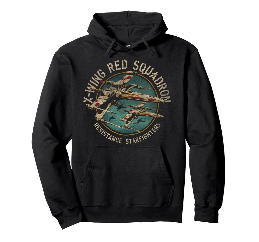 Star Wars X-Wing Squadron Faded Portrait Pullover Hoodie