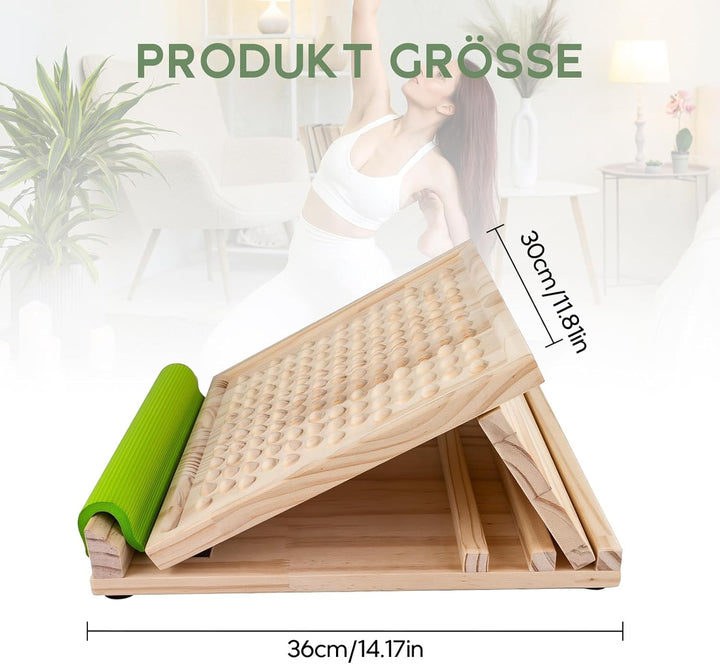 F Fityle Wadendehner Schrägbrett aus Holz, Slant Board mit verstellbare Winkel, Verstellbar Wadenstr