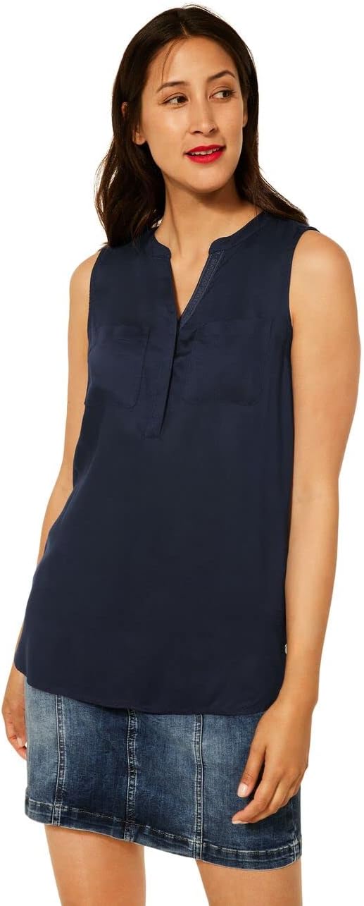 Street One Damen Langes Blusentop, 34 Peppy Green