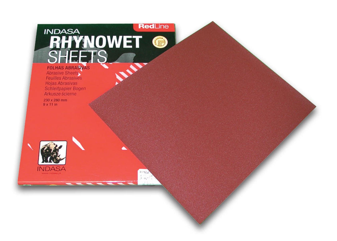 RHYNOWET Red Line BOGEN 230X280 P600-50 x Nassschleifpapier, Wasserdichte Schleifblätter, Schileifbo