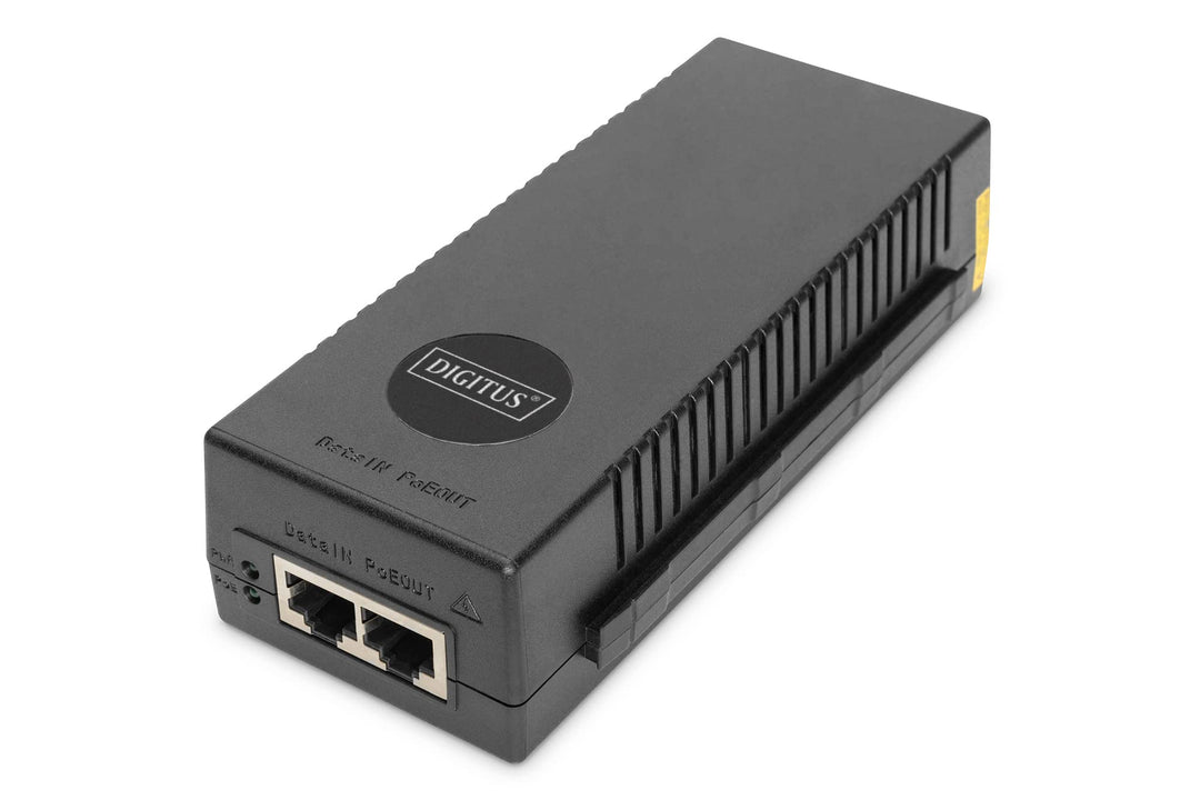 DIGITUS 10 Gigabit Ethernet PoE+ Injector, 802.3at Power Pins:3/6(+), 1/2(-), 30W 10 Gbit/s PoE Inje