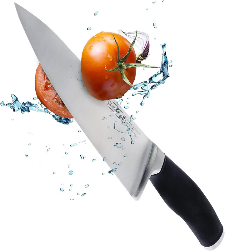Coolinato Profi Küchenmesser - Kochmesser 20cm, extrem scharf, Japanischer Klingenstahl, Soft Grip G