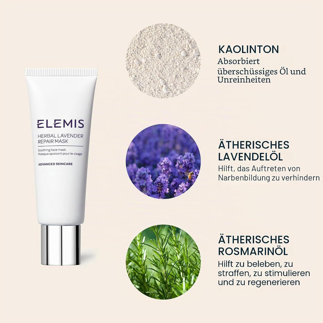 Elemis Herbal Lavender Repair Mask , 1er Pack (1 x 75 ml) Lavendel Lavendel 75 ml, Lavendel 75 ml