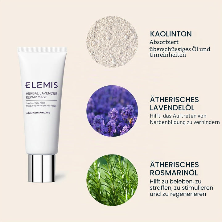 Elemis Herbal Lavender Repair Mask , 1er Pack (1 x 75 ml) Lavendel Lavendel 75 ml, Lavendel 75 ml