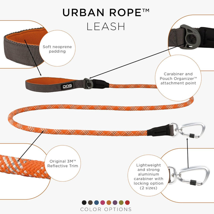 DOG Copenhagen Schleppleine, Urban Rope Leash - Grösse L - Orange Sun L Orange Sun, L Orange Sun