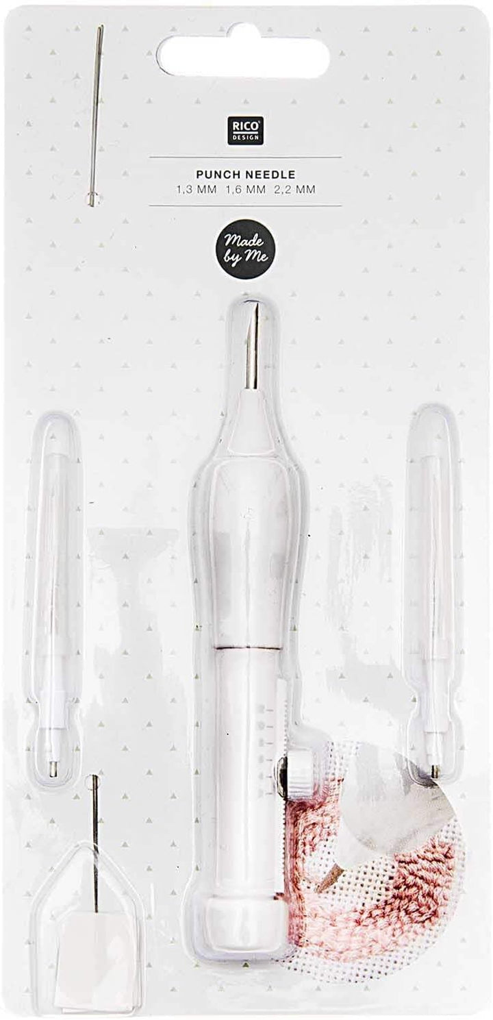 Punch Needle 13 cm 1 weiss, 1 weiss