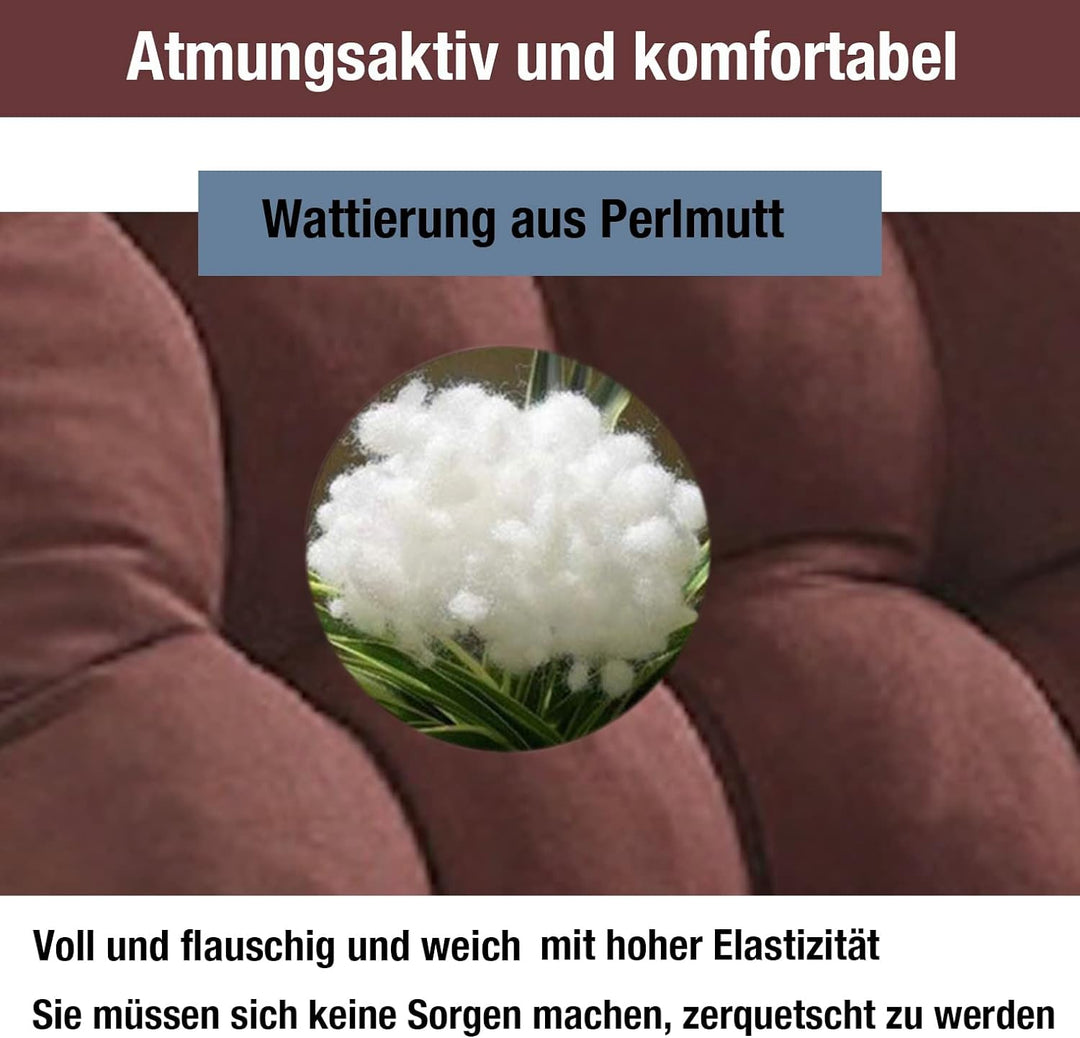 CAVATINY Stuhlkissen Sitzkissen und Rückenkissen für Schaukelstuhl Gartenmöbel Indoor Outdoor Patio