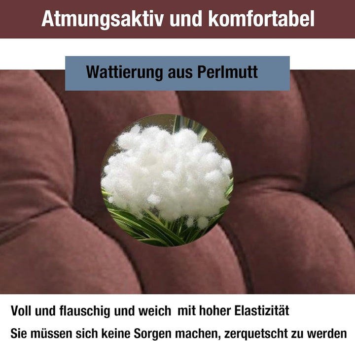 CAVATINY Stuhlkissen Sitzkissen und Rückenkissen für Schaukelstuhl Gartenmöbel Indoor Outdoor Patio