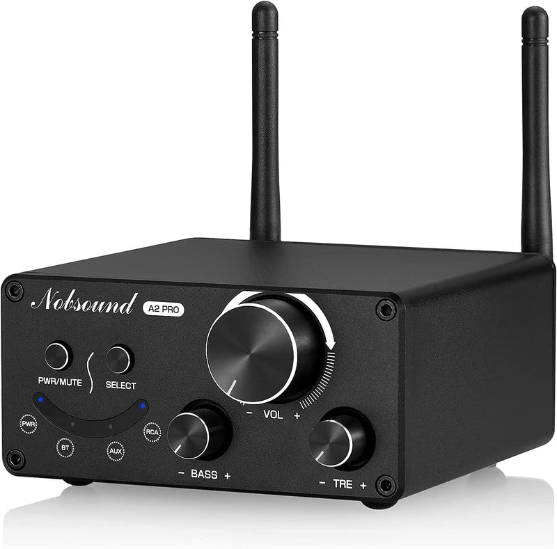 Nobsound A2 PRO HiFi Bluetooth 5.0 Verstärker Digital Amplifier Desktop Audioempfänger Bass Amp mit