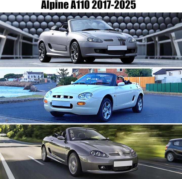 Halbe Autoabdeckung Kompatibel mit Alpine A110 2017-2025, Halbabdeckung wasserdichte Halbgarage mit