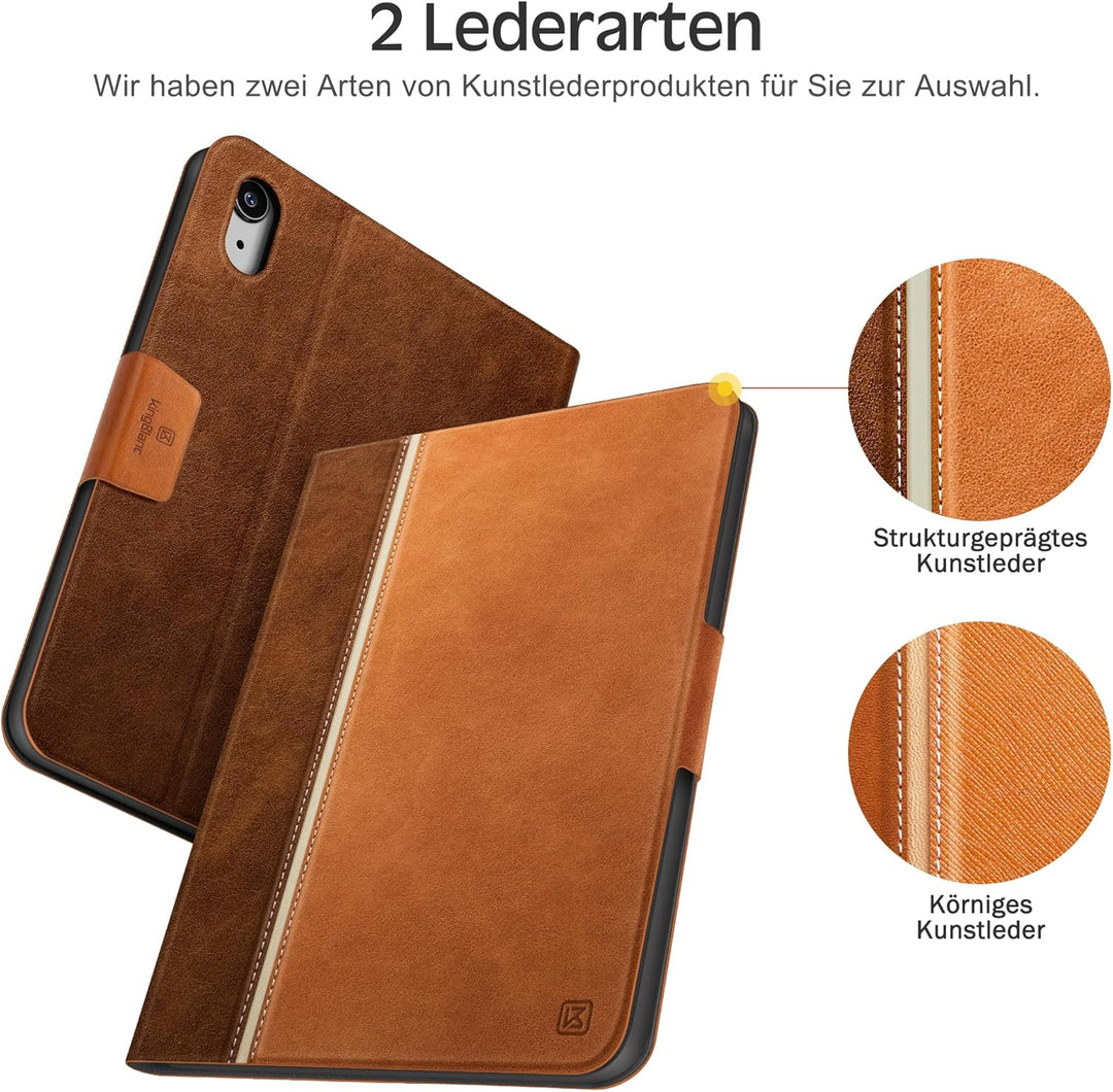 KingBlanc für iPad mini 7 Hülle (A17 Pro) 8,3 Zoll 2024, iPad mini 6 Hülle 2021 mit Stifthalter, Veg