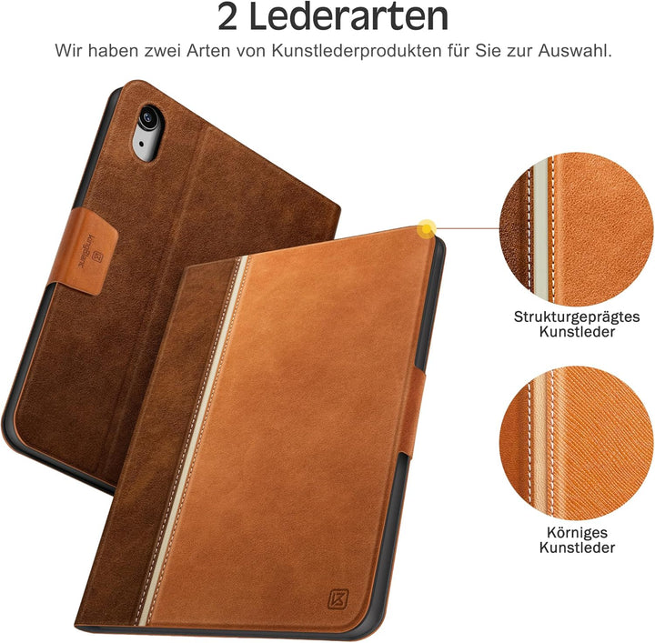 KingBlanc für iPad mini 7 Hülle (A17 Pro) 8,3 Zoll 2024, iPad mini 6 Hülle 2021 mit Stifthalter, Veg