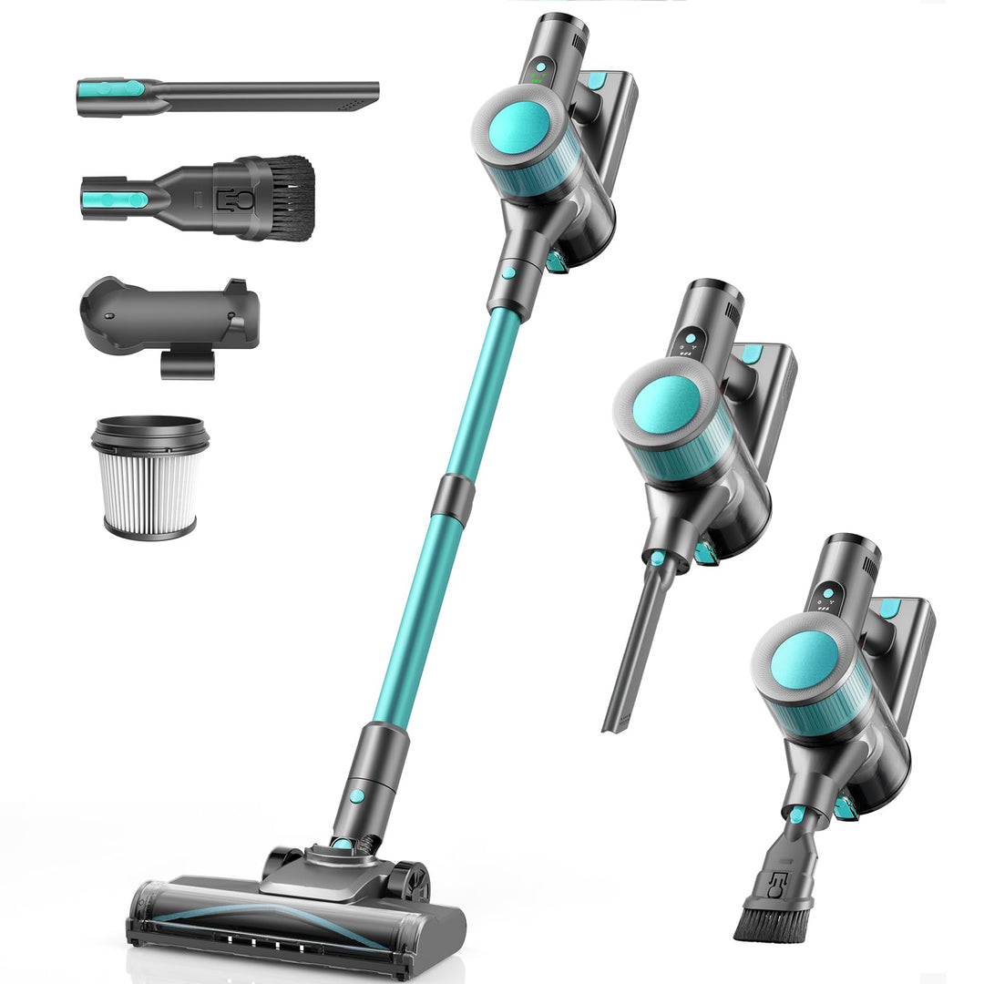 Dzaki 45000Pa Akku Staubsauger, Staubsauger Kabellos mit Smart Display, Standfunktion, Langer Laufze