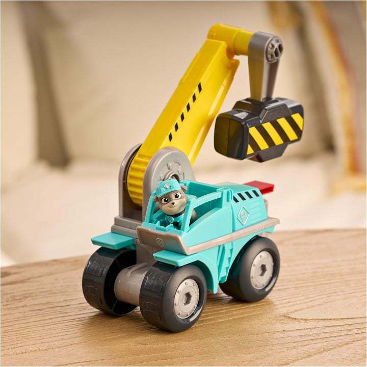 Rubble & Crew - Motors Mega-Hammer-Fahrzeug, 25cm 2-in-1 Baufahrzeug mit Motor-Figur und abnehmbaren