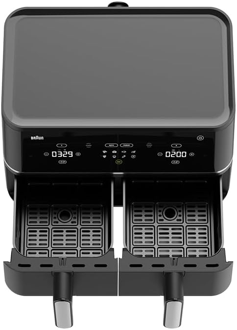 Braun TwinCook 5 TD5030IBK, Heissluftfritteuse mit 10L Fassungsvermögen, 80-200°, PFAS-freie Keramik